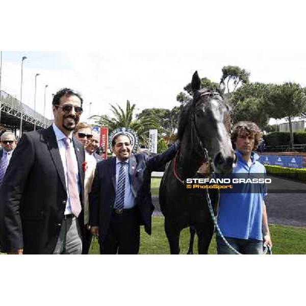 Samuele Diana on Giacas wins the Premio Misil Al Maktoum Stakes Rome, Capannelle racecourse,11th may 2014 photo Stefano Grasso