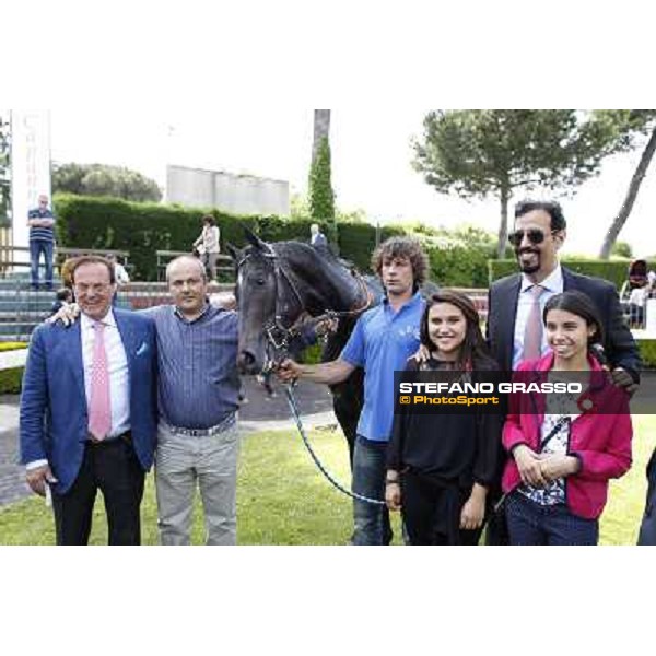 Samuele Diana on Giacas wins the Premio Misil Al Maktoum Stakes Rome, Capannelle racecourse,11th may 2014 photo Stefano Grasso