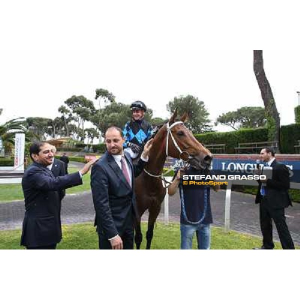 Carlo Fioccchi on Lucky Serena wins the Premio Tadolina Mem.Patrizio Galli Uae Stakes Rome, Capannelle racecourse,11th may 2014 photo Stefano Grasso