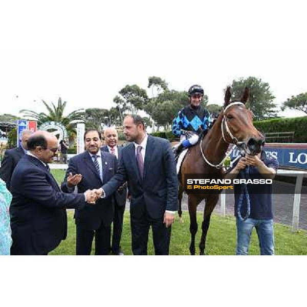 Carlo Fioccchi on Lucky Serena wins the Premio Tadolina Mem.Patrizio Galli Uae Stakes Rome, Capannelle racecourse,11th may 2014 photo Stefano Grasso