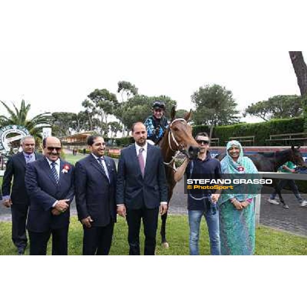 Carlo Fioccchi on Lucky Serena wins the Premio Tadolina Mem.Patrizio Galli Uae Stakes Rome, Capannelle racecourse,11th may 2014 photo Stefano Grasso