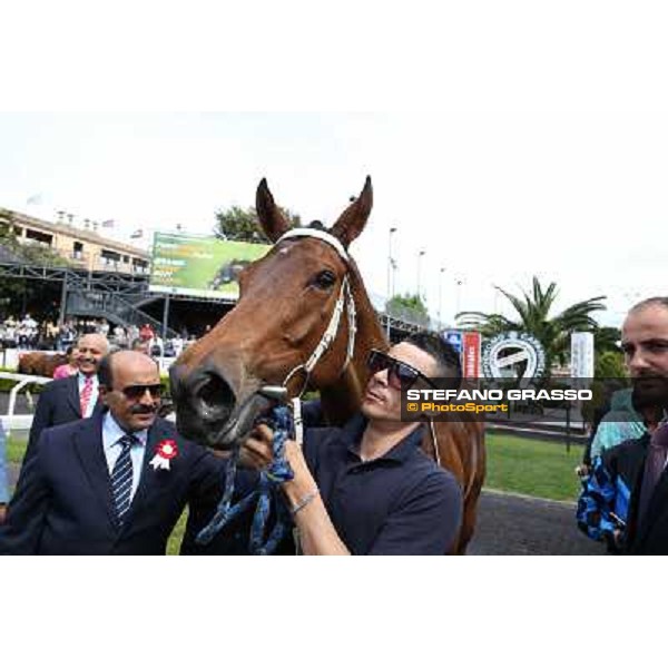 Carlo Fioccchi on Lucky Serena wins the Premio Tadolina Mem.Patrizio Galli Uae Stakes Rome, Capannelle racecourse,11th may 2014 photo Stefano Grasso