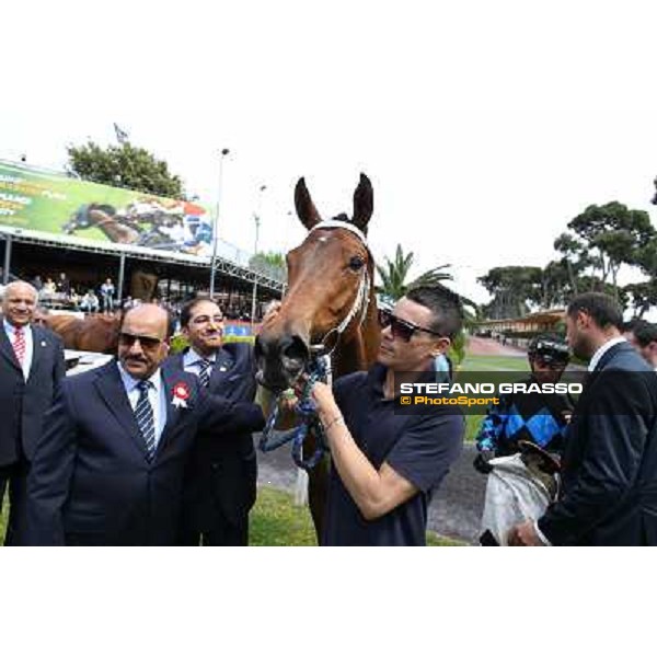 Carlo Fioccchi on Lucky Serena wins the Premio Tadolina Mem.Patrizio Galli Uae Stakes Rome, Capannelle racecourse,11th may 2014 photo Stefano Grasso