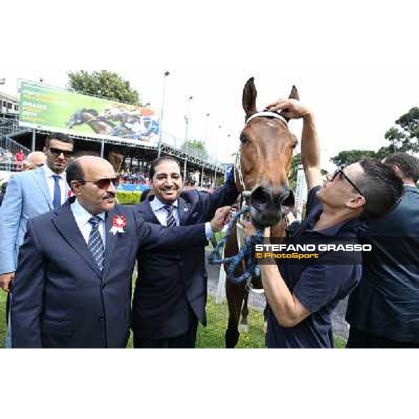 Carlo Fioccchi on Lucky Serena wins the Premio Tadolina Mem.Patrizio Galli Uae Stakes Rome, Capannelle racecourse,11th may 2014 photo Stefano Grasso