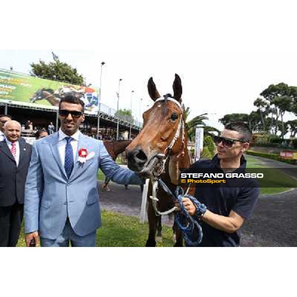 Carlo Fioccchi on Lucky Serena wins the Premio Tadolina Mem.Patrizio Galli Uae Stakes Rome, Capannelle racecourse,11th may 2014 photo Stefano Grasso