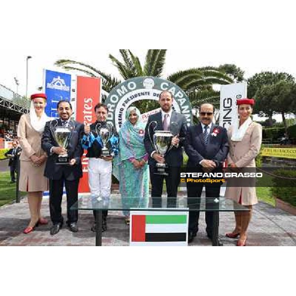 Carlo Fioccchi on Lucky Serena wins the Premio Tadolina Mem.Patrizio Galli Uae Stakes Rome, Capannelle racecourse,11th may 2014 photo Stefano Grasso