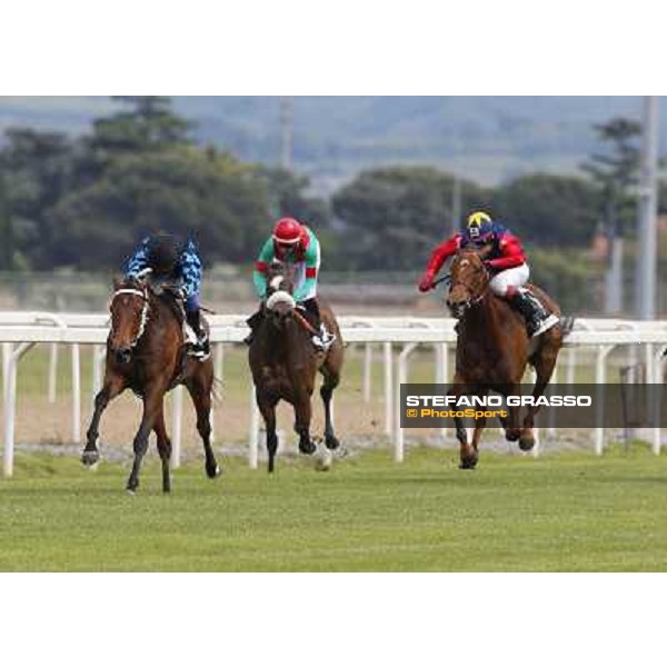 Carlo Fioccchi on Lucky Serena wins the Premio Tadolina Mem.Patrizio Galli Uae Stakes Rome, Capannelle racecourse,11th may 2014 photo Stefano Grasso