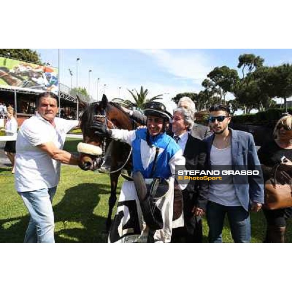 Carlo Fiocchi on Valvibrata wins the Premio Mario Perretti Mujahid Stakes Rome, Capannelle racecourse,11th may 2014 photo Stefano Grasso