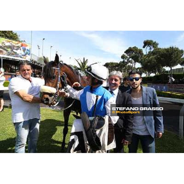 Carlo Fiocchi on Valvibrata wins the Premio Mario Perretti Mujahid Stakes Rome, Capannelle racecourse,11th may 2014 photo Stefano Grasso