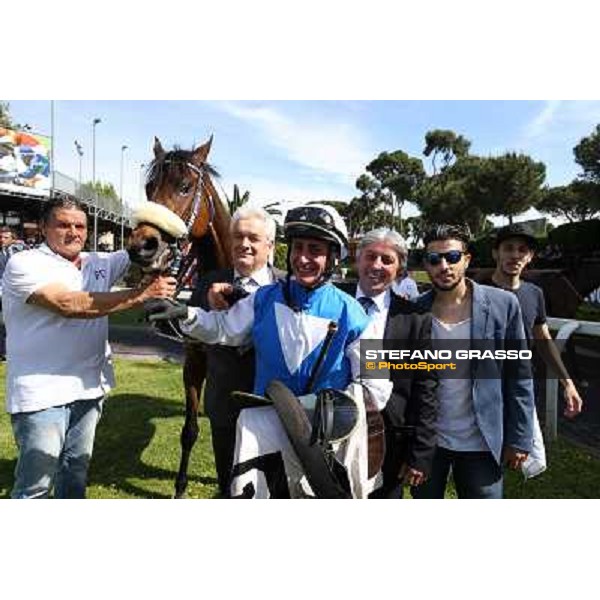 Carlo Fiocchi on Valvibrata wins the Premio Mario Perretti Mujahid Stakes Rome, Capannelle racecourse,11th may 2014 photo Stefano Grasso