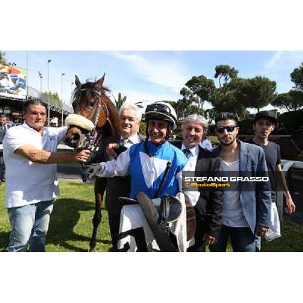 Carlo Fiocchi on Valvibrata wins the Premio Mario Perretti Mujahid Stakes Rome, Capannelle racecourse,11th may 2014 photo Stefano Grasso