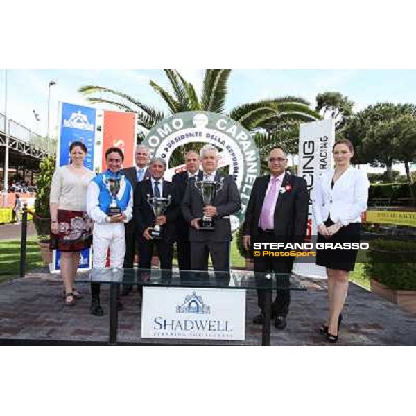 Carlo Fiocchi on Valvibrata wins the Premio Mario Perretti Mujahid Stakes Rome, Capannelle racecourse,11th may 2014 photo Stefano Grasso