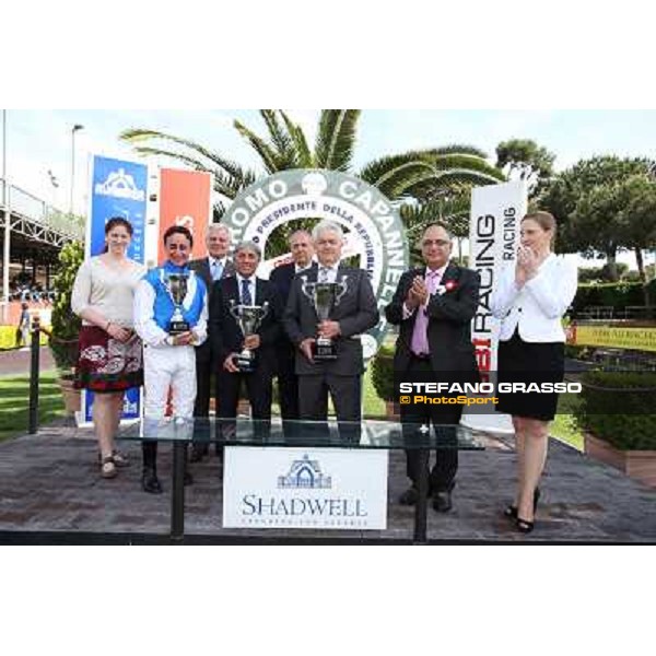 Carlo Fiocchi on Valvibrata wins the Premio Mario Perretti Mujahid Stakes Rome, Capannelle racecourse,11th may 2014 photo Stefano Grasso