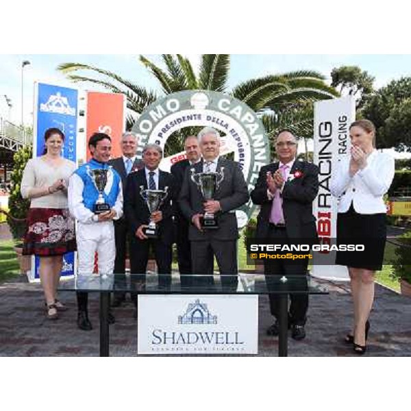 Carlo Fiocchi on Valvibrata wins the Premio Mario Perretti Mujahid Stakes Rome, Capannelle racecourse,11th may 2014 photo Stefano Grasso