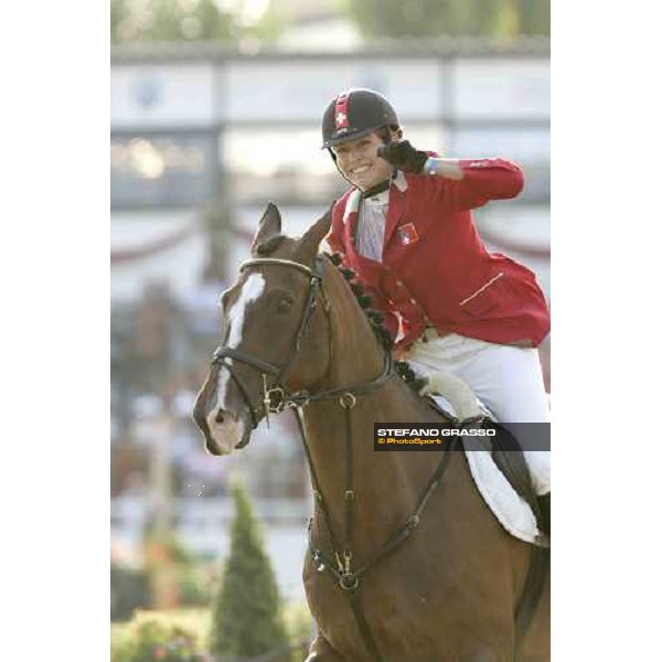 Christina Liebherr on L.B.No Mercy, 2nd classified at Fei European Championship San Patrignano 2005 San Patrignano 24th july 2005 ph. Stefano Grasso