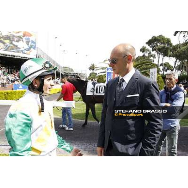 Carlo Fiocchi on Valvibrata wins the Premio Mario Perretti Mujahid Stakes Rome, Capannelle racecourse,11th may 2014 photo Stefano Grasso