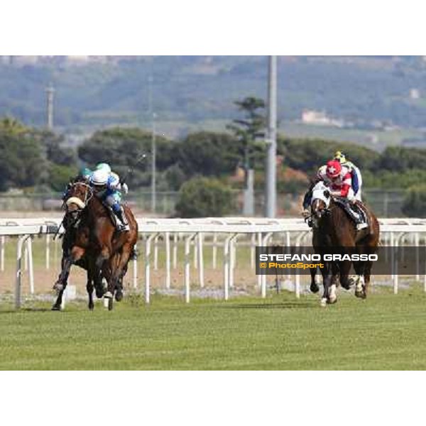 Carlo Fiocchi on Valvibrata wins the Premio Mario Perretti Mujahid Stakes Rome, Capannelle racecourse,11th may 2014 photo Stefano Grasso