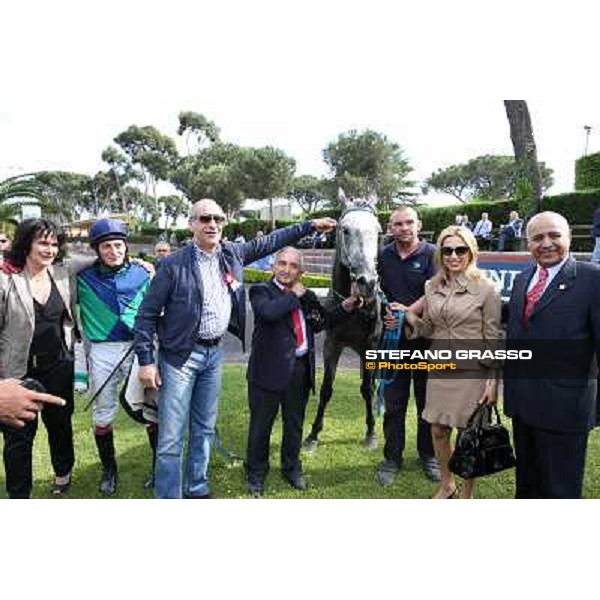 Germano Marcelli on Jelabi-PSA wins the Premio HH Sheikh Hamdan Al Maktoum Premio No Risk Al Maury Rome, Capannelle racecourse,11th may 2014 photo Stefano Grasso