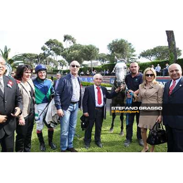 Germano Marcelli on Jelabi-PSA wins the Premio HH Sheikh Hamdan Al Maktoum Premio No Risk Al Maury Rome, Capannelle racecourse,11th may 2014 photo Stefano Grasso