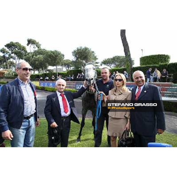 Germano Marcelli on Jelabi-PSA wins the Premio HH Sheikh Hamdan Al Maktoum Premio No Risk Al Maury Rome, Capannelle racecourse,11th may 2014 photo Stefano Grasso