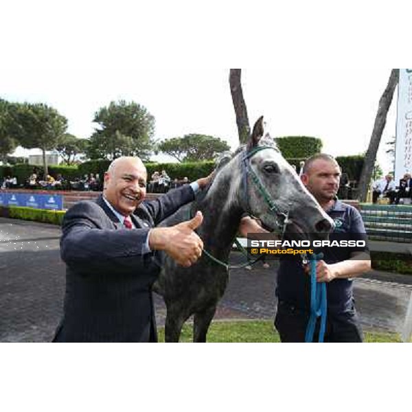 Germano Marcelli on Jelabi-PSA wins the Premio HH Sheikh Hamdan Al Maktoum Premio No Risk Al Maury Rome, Capannelle racecourse,11th may 2014 photo Stefano Grasso