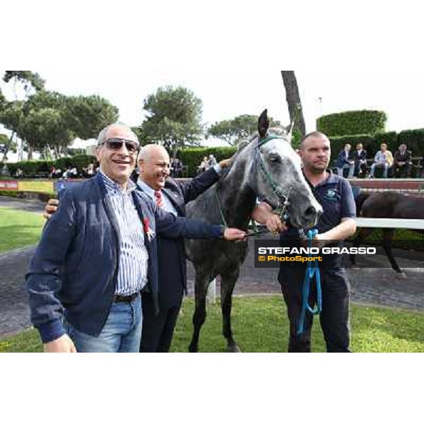 Germano Marcelli on Jelabi-PSA wins the Premio HH Sheikh Hamdan Al Maktoum Premio No Risk Al Maury Rome, Capannelle racecourse,11th may 2014 photo Stefano Grasso