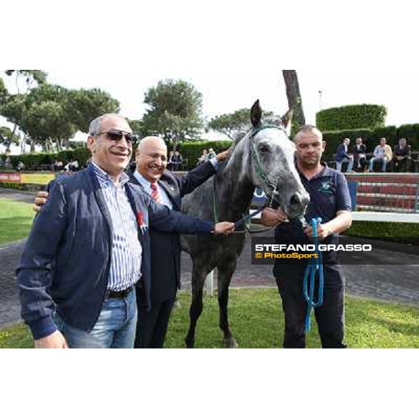 Germano Marcelli on Jelabi-PSA wins the Premio HH Sheikh Hamdan Al Maktoum Premio No Risk Al Maury Rome, Capannelle racecourse,11th may 2014 photo Stefano Grasso