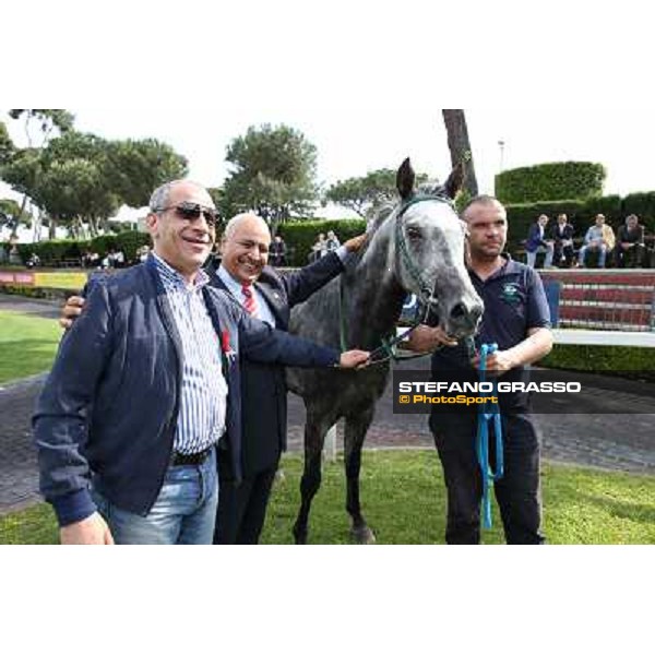 Germano Marcelli on Jelabi-PSA wins the Premio HH Sheikh Hamdan Al Maktoum Premio No Risk Al Maury Rome, Capannelle racecourse,11th may 2014 photo Stefano Grasso