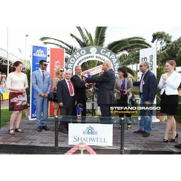 Germano Marcelli on Jelabi-PSA wins the Premio HH Sheikh Hamdan Al Maktoum Premio No Risk Al Maury Rome, Capannelle racecourse,11th may 2014 photo Stefano Grasso