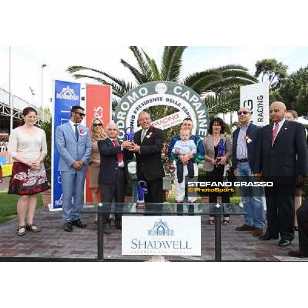 Germano Marcelli on Jelabi-PSA wins the Premio HH Sheikh Hamdan Al Maktoum Premio No Risk Al Maury Rome, Capannelle racecourse,11th may 2014 photo Stefano Grasso