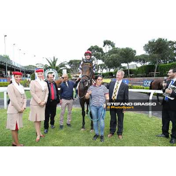 Andrea Atzeni on Marvi Thunders wins the Premio Emirates Airline Rome, Capannelle racecourse,11th may 2014 photo Stefano Grasso