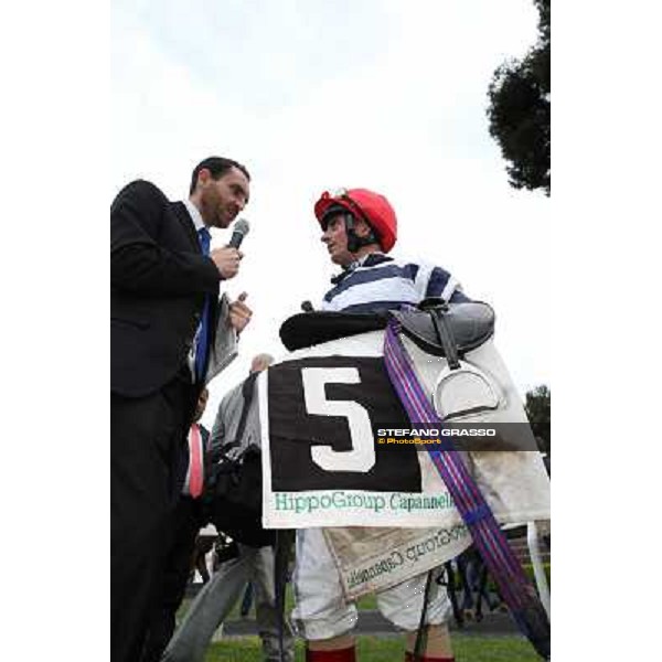 Andrea Atzeni on Marvi Thunders wins the Premio Emirates Airline Rome, Capannelle racecourse,11th may 2014 photo Stefano Grasso