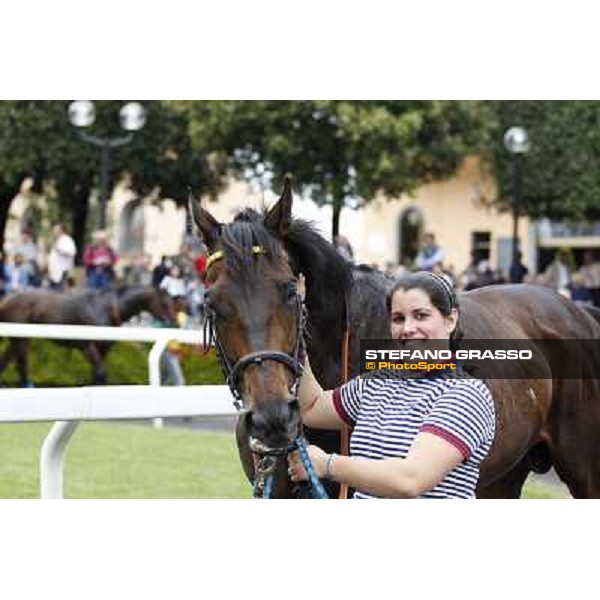 Andrea Atzeni on Marvi Thunders wins the Premio Emirates Airline Rome, Capannelle racecourse,11th may 2014 photo Stefano Grasso