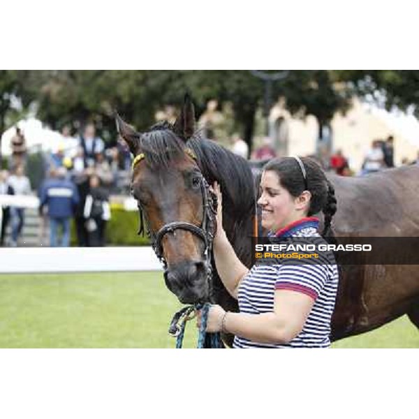 Andrea Atzeni on Marvi Thunders wins the Premio Emirates Airline Rome, Capannelle racecourse,11th may 2014 photo Stefano Grasso