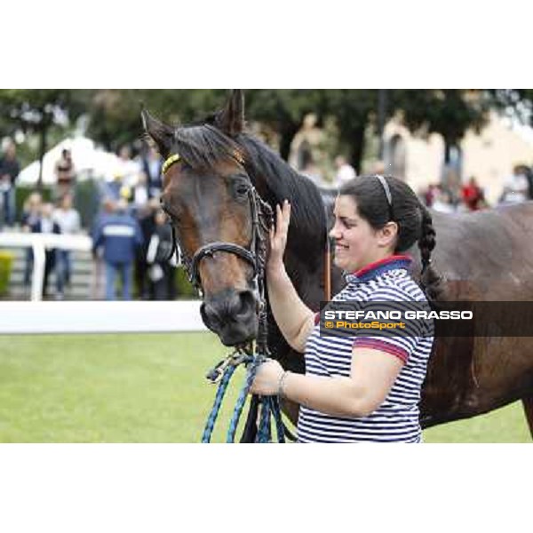 Andrea Atzeni on Marvi Thunders wins the Premio Emirates Airline Rome, Capannelle racecourse,11th may 2014 photo Stefano Grasso