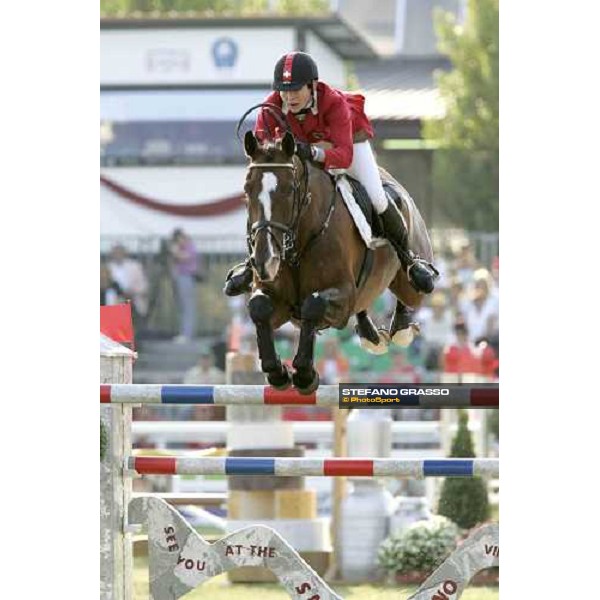 Christina Liebherr on L.B.No Mercy, 2nd classified at Fei European Championship San Patrignano 2005 San Patrignano 24th july 2005 ph. Stefano Grasso
