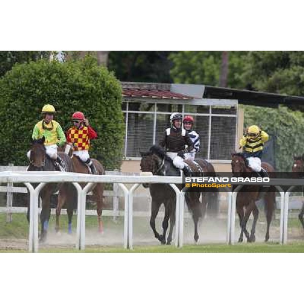 Andrea Atzeni on Marvi Thunders wins the Premio Emirates Airline Rome, Capannelle racecourse,11th may 2014 photo Stefano Grasso