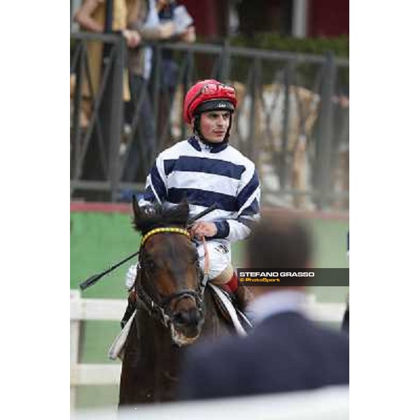 Andrea Atzeni on Marvi Thunders wins the Premio Emirates Airline Rome, Capannelle racecourse,11th may 2014 photo Stefano Grasso