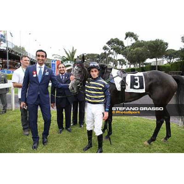 Francesco Dettori on Konkan wins the Premio Jebel Ali racecourse Rome, Capannelle racecourse,11th may 2014 photo Stefano Grasso