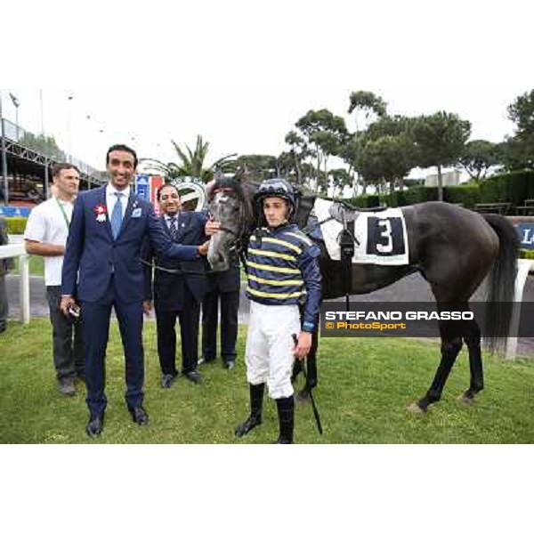 Francesco Dettori on Konkan wins the Premio Jebel Ali racecourse Rome, Capannelle racecourse,11th may 2014 photo Stefano Grasso