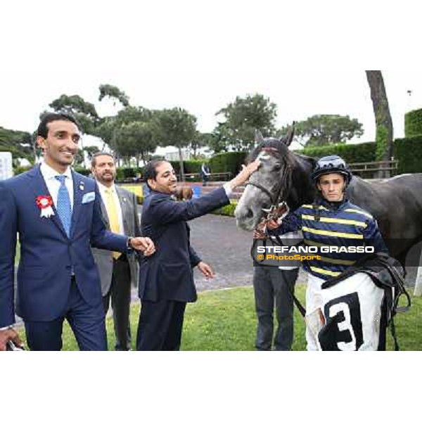 Francesco Dettori on Konkan wins the Premio Jebel Ali racecourse Rome, Capannelle racecourse,11th may 2014 photo Stefano Grasso