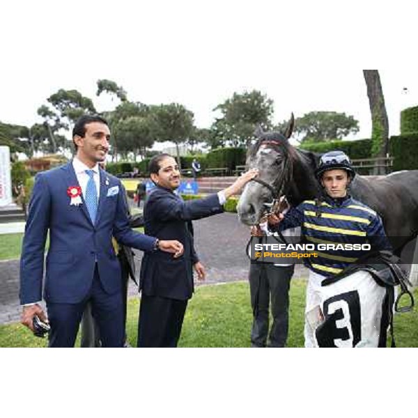 Francesco Dettori on Konkan wins the Premio Jebel Ali racecourse Rome, Capannelle racecourse,11th may 2014 photo Stefano Grasso