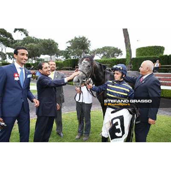 Francesco Dettori on Konkan wins the Premio Jebel Ali racecourse Rome, Capannelle racecourse,11th may 2014 photo Stefano Grasso