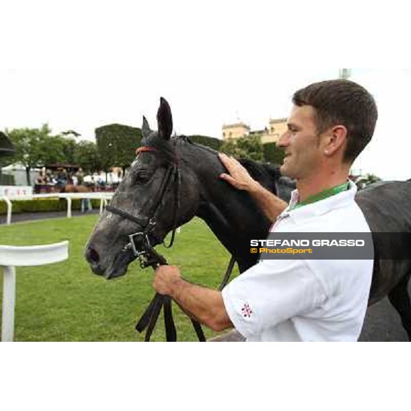 Francesco Dettori on Konkan wins the Premio Jebel Ali racecourse Rome, Capannelle racecourse,11th may 2014 photo Stefano Grasso