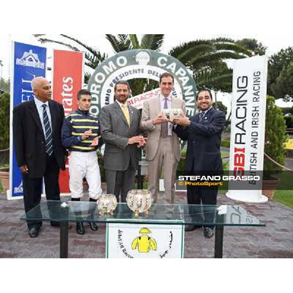 Francesco Dettori on Konkan wins the Premio Jebel Ali racecourse Rome, Capannelle racecourse,11th may 2014 photo Stefano Grasso