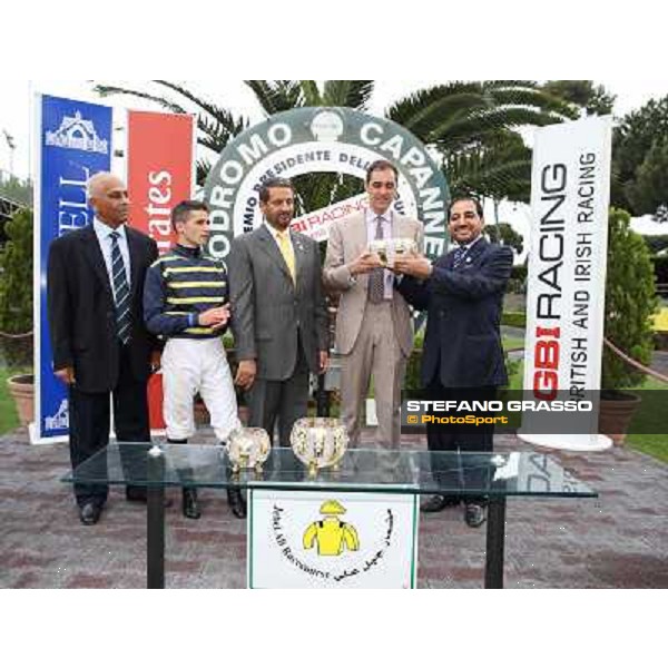 Francesco Dettori on Konkan wins the Premio Jebel Ali racecourse Rome, Capannelle racecourse,11th may 2014 photo Stefano Grasso