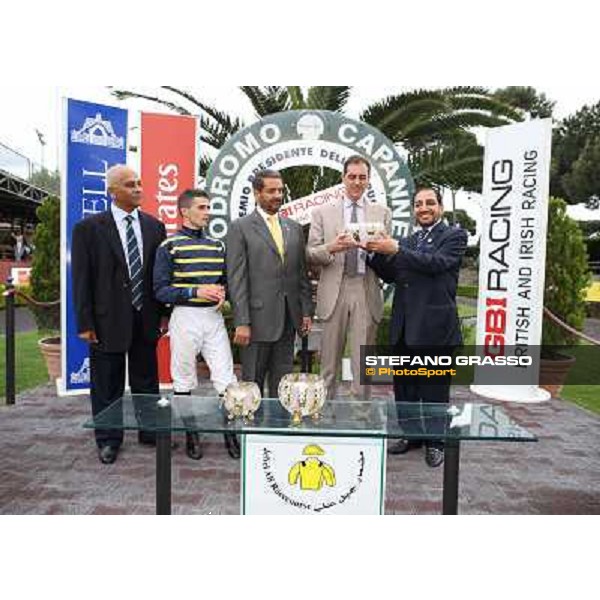 Francesco Dettori on Konkan wins the Premio Jebel Ali racecourse Rome, Capannelle racecourse,11th may 2014 photo Stefano Grasso