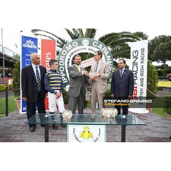 Francesco Dettori on Konkan wins the Premio Jebel Ali racecourse Rome, Capannelle racecourse,11th may 2014 photo Stefano Grasso