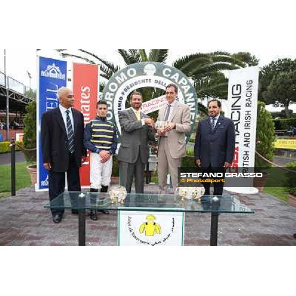 Francesco Dettori on Konkan wins the Premio Jebel Ali racecourse Rome, Capannelle racecourse,11th may 2014 photo Stefano Grasso