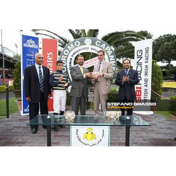 Francesco Dettori on Konkan wins the Premio Jebel Ali racecourse Rome, Capannelle racecourse,11th may 2014 photo Stefano Grasso